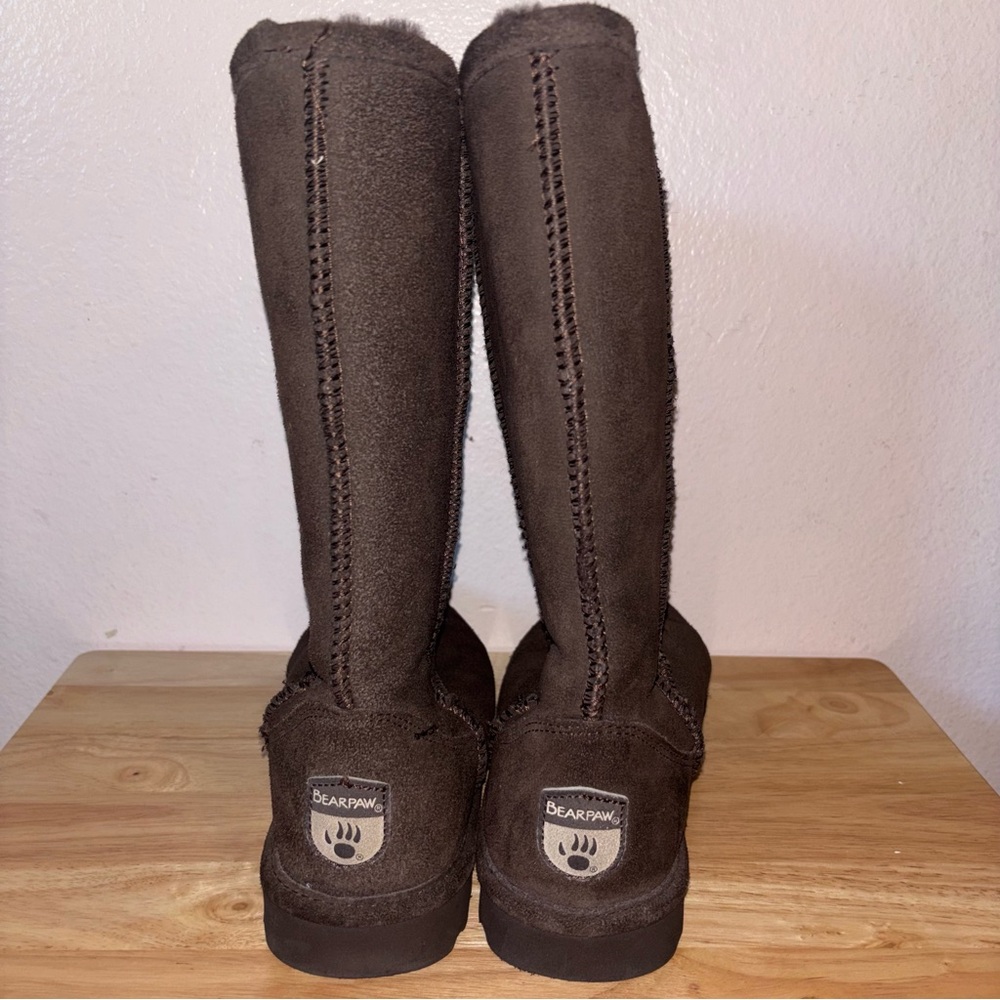 BearPaw Dark Brown Boots, Tall, Size 7